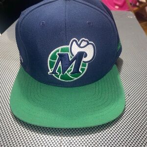 Mitchell & Ness Blue and Green Hat